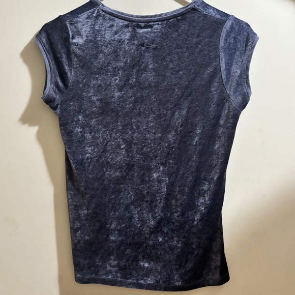 Zara tRAfALUC Collection Velvet Short Sleeve Top - Picture 2 of 4
